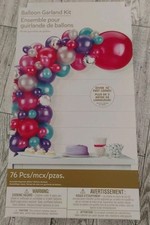 76 PC NIB   BALLOON GARLAND KIT OVER 10 FT LONG NO HELIUM NEEDED FREE SHIP 