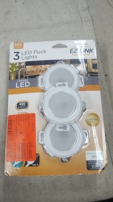 PROLINK EZ Link Linkable Plug-in LED White Puck Light with High/Low Switch 3-Pac