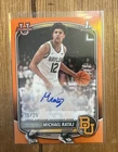Michael Rataj 2025-26 Bowman Prospect Autograph Orange Border #’d 15/25 Baylor