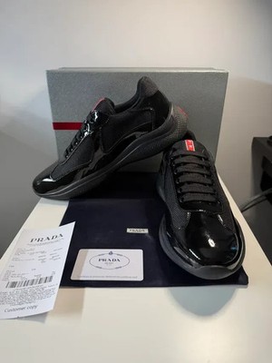 Prada black patent leather sneakers | eBay