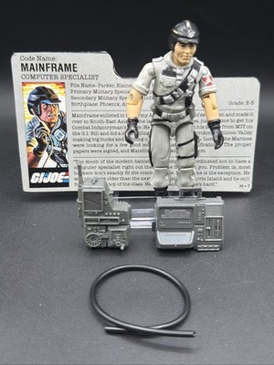 a Vintage 1986 GI JOE MAINFRAME Complete Code Name COMPUTER SPECIALIST FILE CARD