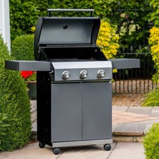 Grillstream Classic 3 Burner Hybrid BBQ Gas/Charcoal Matte Grey (GRADE B)