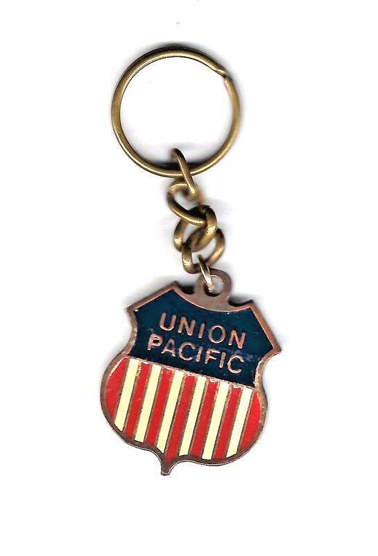 Vintage Union Pacific / Idadiv Railway Federal Credit Union Bronze Keychain