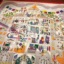 Sciarpa scialle Hermes La Maison des Carres stola cashmere seta scatola originale Carre 140