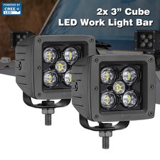 2x 3 100w Cree Led Work Light Cube Pods Ebike Motorcycle Auxiliary Spot Fog Atv