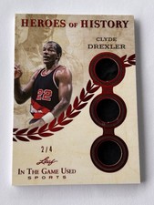 2025 Leaf In The Game Used CLYDE DREXLER 
