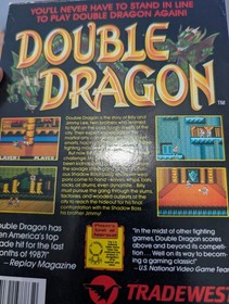 ***NES Used Double Dragon-100% Authentic-CIB Complete in Box-Game Box Manuel