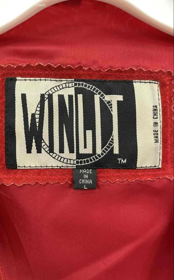 Winlit Men's Red Leather Vest - Size L - Image 3 of 4