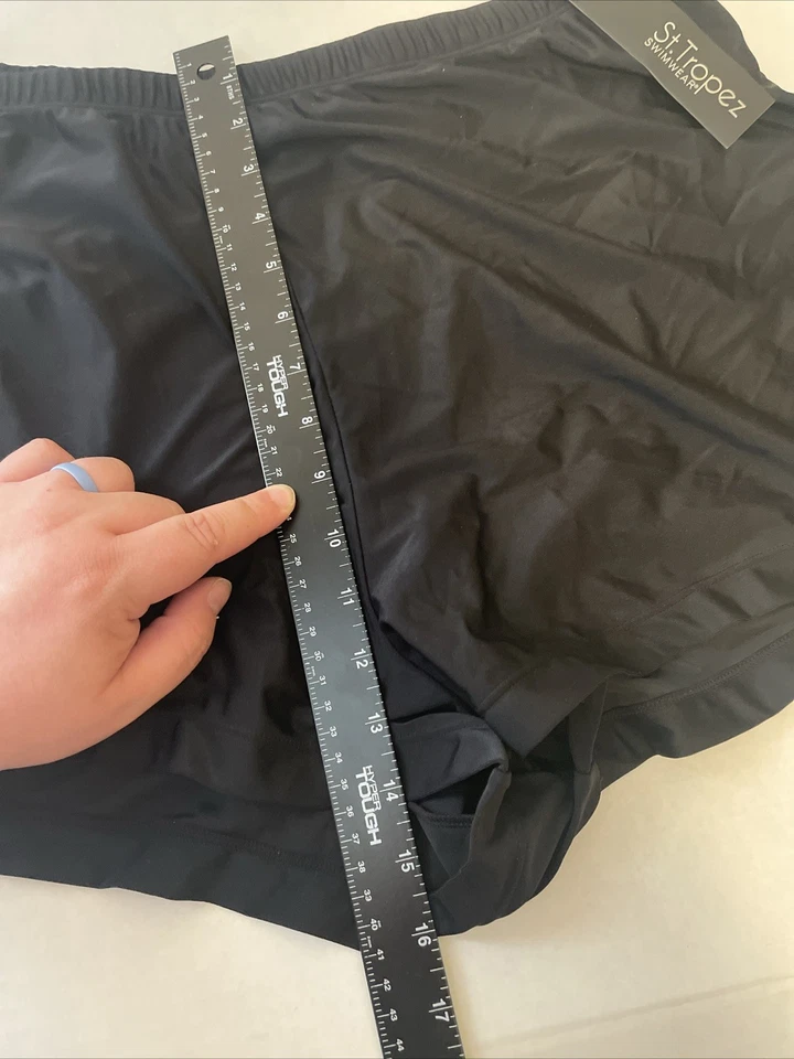 St Tropez Traje de Baño Pantalones Cortos Mujer 18W Negro Ligero Nylon Elastizado Playa Verano Foto 4 de 4