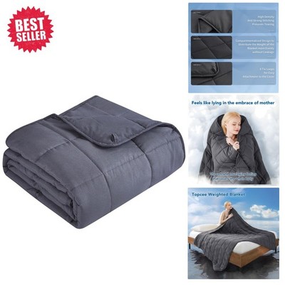 Luxurious 20lbs Weighted Blanket 60''x80'' - All-Season Breathable Softness