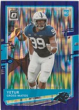 2020 Panini Donruss Optic Yetur Gross-Matos Purple Prizm SP RC San Francisco 49e