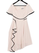 Coast A-Line Midi Dress UK8 in Pink