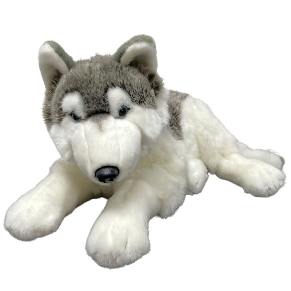 Giant Husky Dog soft plush toy by Living Nature NEW | eBay