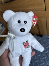 English Rose Bear Ty Beanie Baby, a collectible plush toy