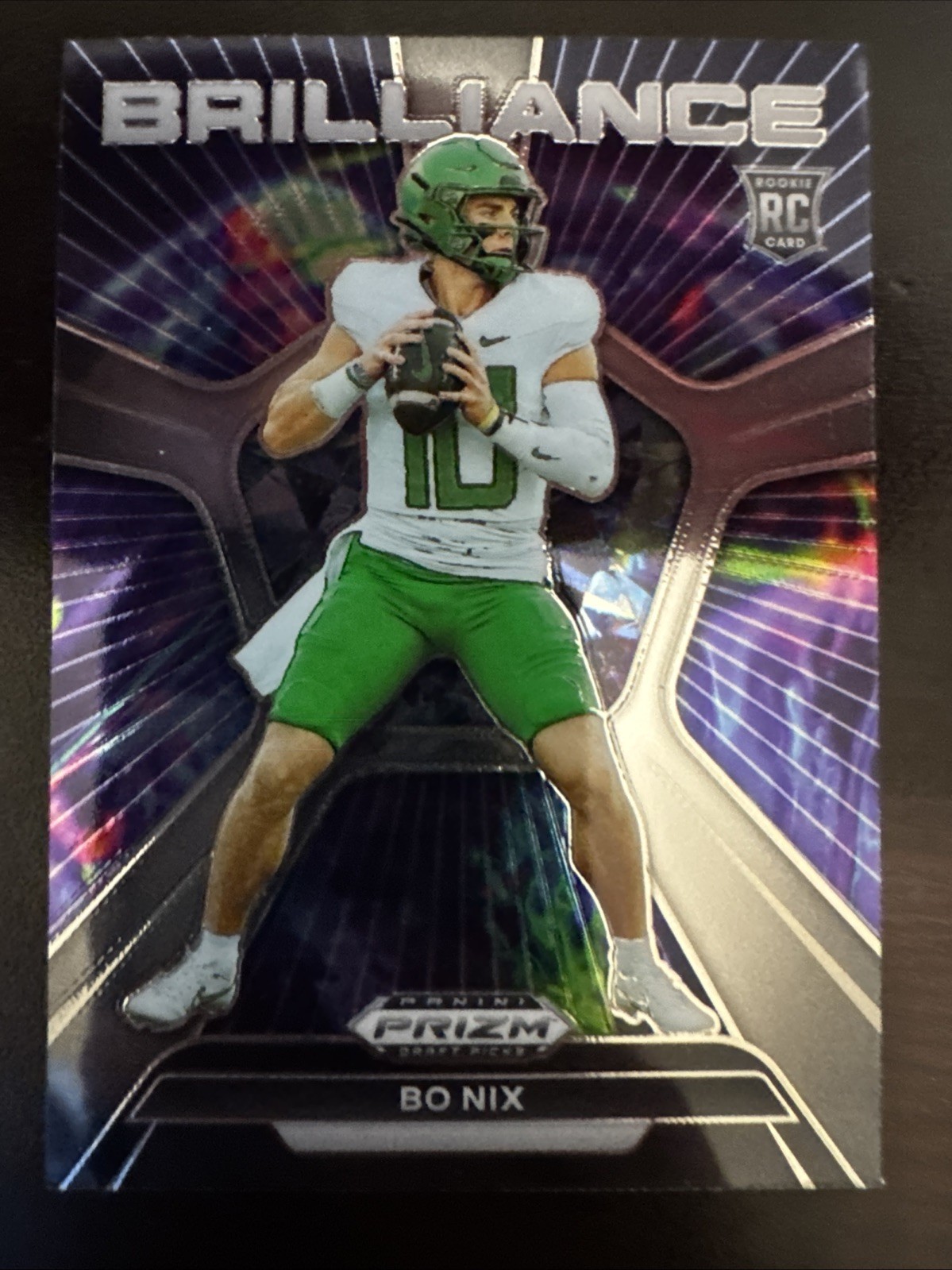 2024 Panini Prizm Draft Picks Brilliance Bo Nix #BR-BN Rookie RC