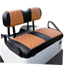 Golf Cart Vinyl Seat Covers Fits EZGO TXT 1994-2013/RXV 2008 up Brown and Black