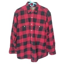 Field Stream Mens Heavyweight Flannel Shirt Size L/XL Buffalo Plaid Lumberjack