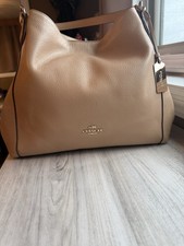Coach-Edie Pebbled leather Color Beachwood Bag with Double Handles