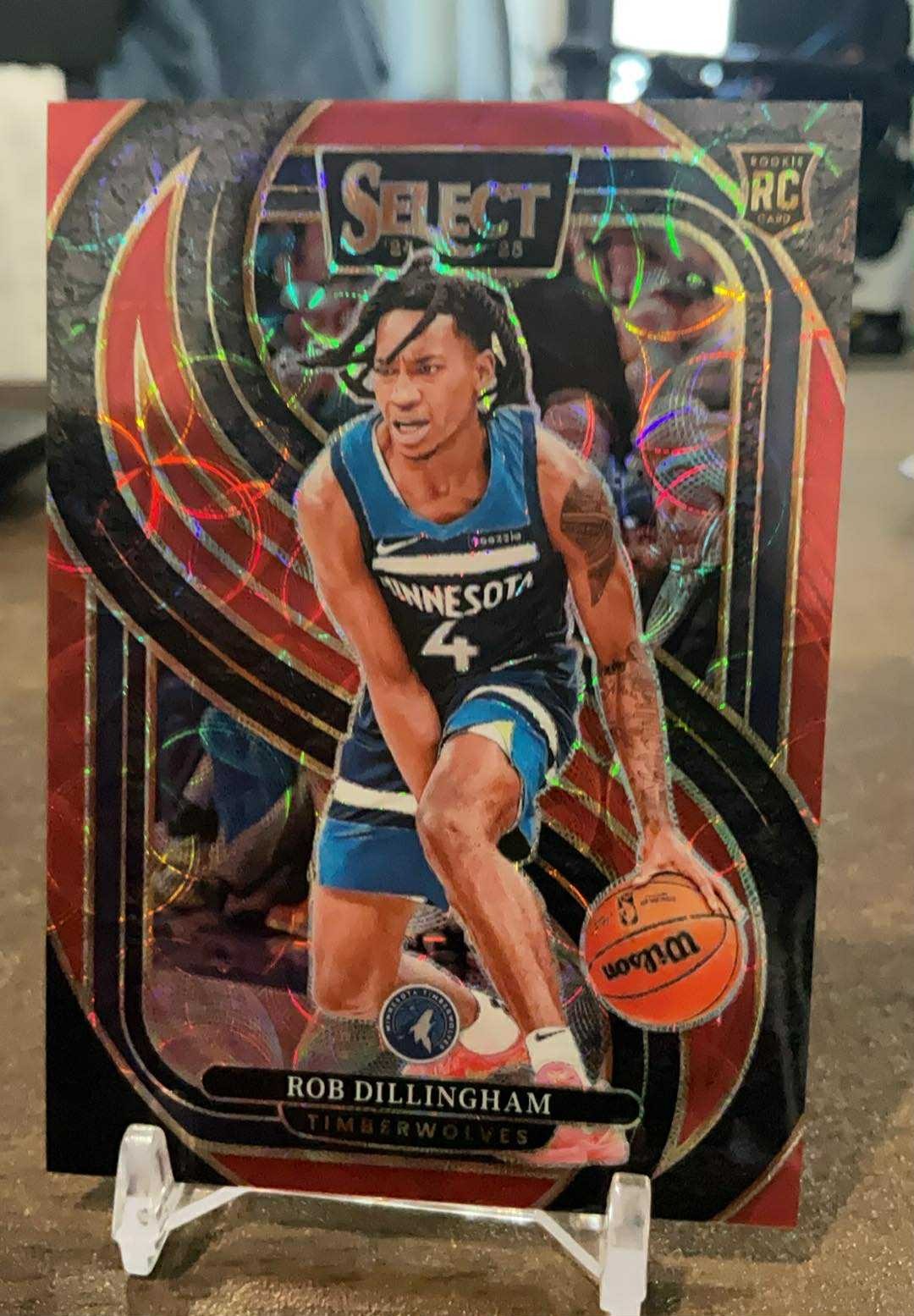 2024 Select Rob Dillingham Red Scope #187 Timberwolves RC /249