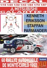 DECAL MITSUBISHI GALANT VR-4 K. ERIKSSON R. MONTECARLO 1992 DnF (12)