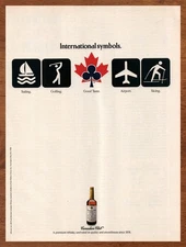 1988 Canadian Club Whisky Vintage Print Ad/Poster Symbols Man Cave Bar Wall Art