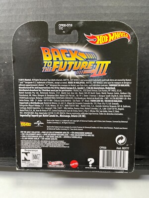 1/64 HOT WHEELS RETRO BACK TO THE FUTURE III 1955 DELOREAN DCM-12