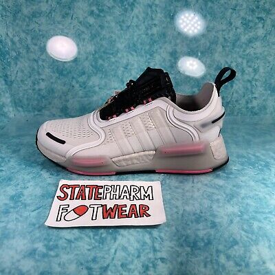 Adidas NMD V3 J Women's White Pink Low Top Athletic Shoes Adidas NMD V3 J Women's White Pink Low Top Athletic Shoes