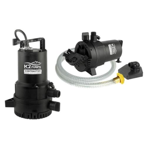 K2 Utility Pump Contractor 1/4 HP Switchless PPS Harsh Duty Thermoplastic 115V