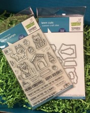 NEW - Stamptember 2023 - Lawn Fawn - Home For The Pawlidays Stamp and Die Set