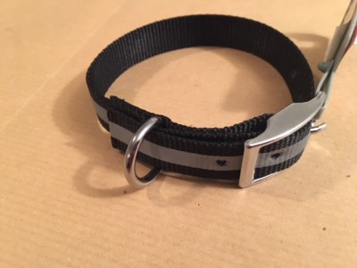 Mucki Hunde - Sicherheitshalsband schwarz Grösse S   Länge 30cm  reflektierend