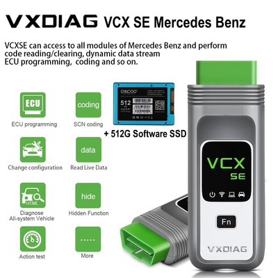 VXDIAG VCX SE DoIP Mercedes Diagnosis Tool Programmer Coding With 512GB SSD