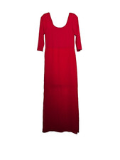 Designer Vince Camuto Dress, Size M, Red, Mini Dress w/ Long Sheer Overlay Skirt