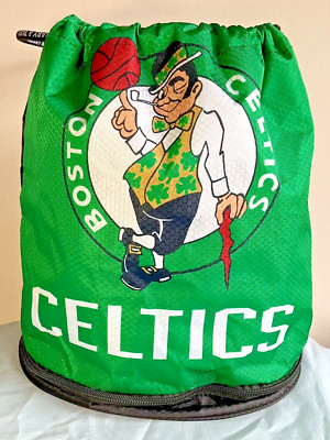 NBA Boston Celtics Team Logo Drawstring Zipper Game Day Backpack Green Black
