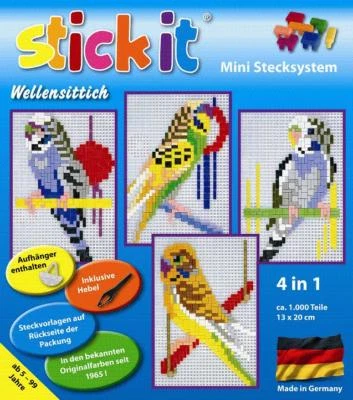 STICK IT® Mini Stecksystem Wellensittich 4 in 1 ca. 1.000 Teile Nr. 41013