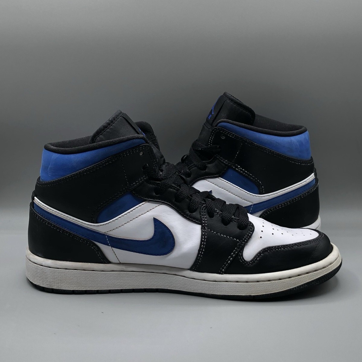 Nike Air Jordan Retro 1 Mid Shoes Racer Blue 554724-140 Men's Size