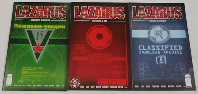 Lazarus Sourcebook #1-3 VF/NM complete series Greg Rucka Image Comics set 2