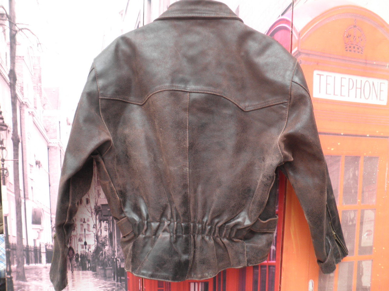 CHUPA CUERO ROCKER CAZADORA PIEL VINTAGE MOTERO CHAQUETA RIDERS CAFE RACER M