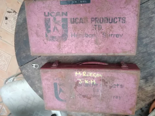 Pair of Vintage Ucan Products Metal Tool Cases