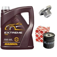 MotoröL Set 5W-40 5 Liter + ÖLfilter + Schraube FüR Chevrolet Opel Astra Zafira