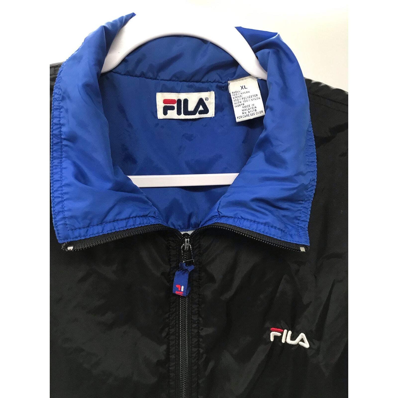 Giacca a vento Fila vintage uomo colorblock full zip taglia XL