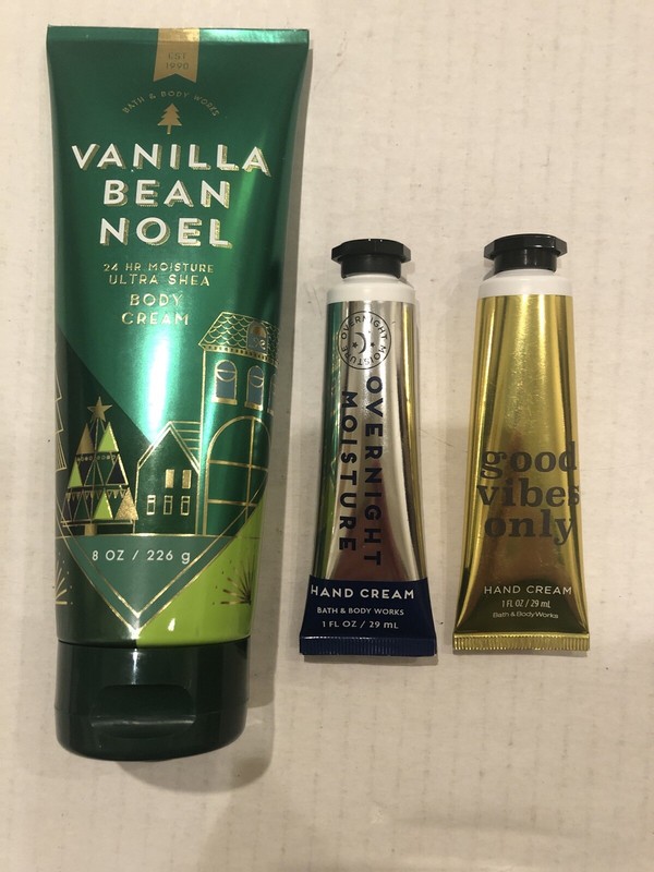 BATH AND BODY WORKS BODY AND HAND CREAMS- NEW-2 1oz, 1 8oz Tubes-3 Total