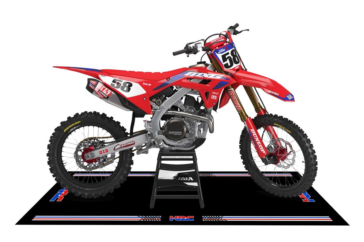 Motorcycle Workshop Carpet Garage Parking Mat For Honda HRC Racing