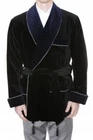Mens Vintage Velvet Smoking Jacket Robe Shawl Lapel Tuxedo Blazer Tailored