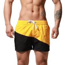 DESMIIT Men's Patchwork Board shorts Nylon Quick Dry Swim Trunks Beachwear S6023
