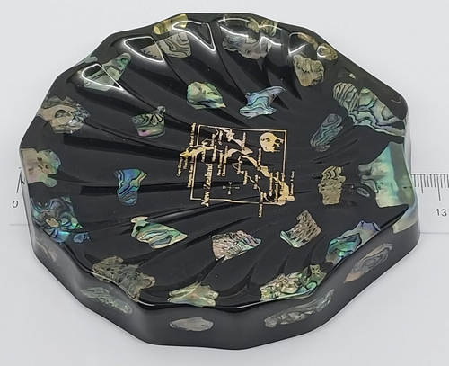 Fiordland NZ Souvenir Paua Shell Shaped Soap Dish Tray Key Jewellery Holder - Picture 8 of 8