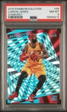 2015-16 Revolution Sunburst #56 LeBron James card /75 PSA 8