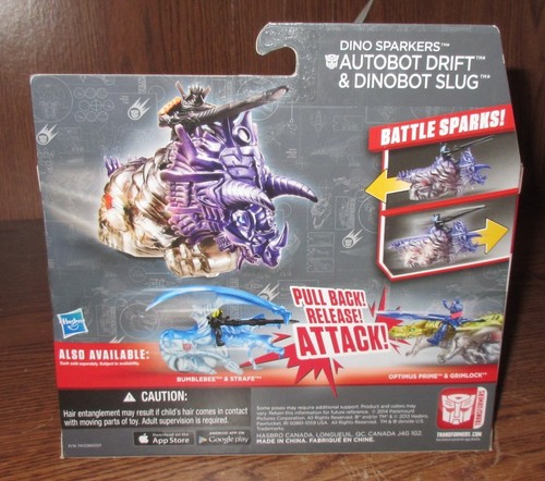 Transformers M4 Dino Sparkers Figures Autobot Drift & Dinobot Slug Race + Spark - Picture 3 of 6