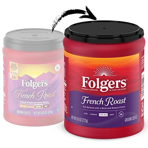 Folgers caffè macinato arrosto francese medio scuro, 9,6 once (confezione da 6) - Foto 2 di 8