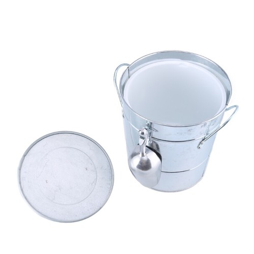 Metal Ice Bucket with Shovel and Lid Drink Coolers Beverage Tub Wine Bucket - Picture 10 of 12