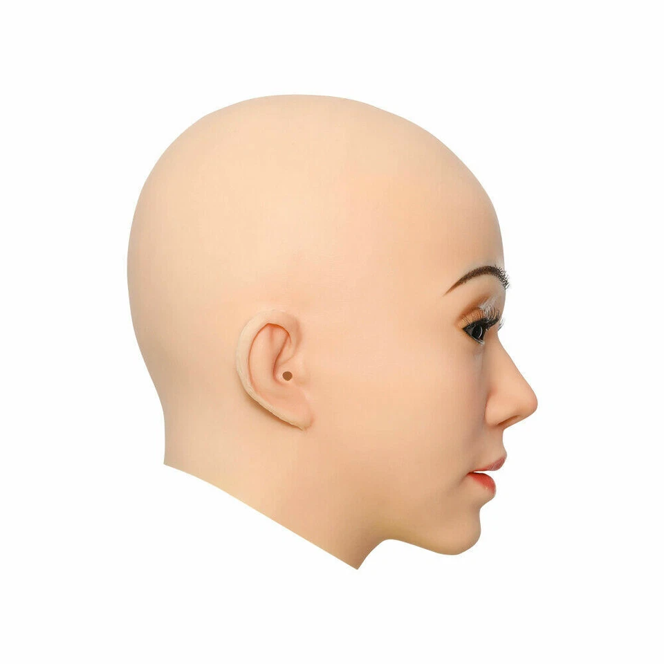 IMI Maschera Viso Europea Silicone Maschere Femminili per Travestimento Halloween Crossdresser - Immagine 4 di 4